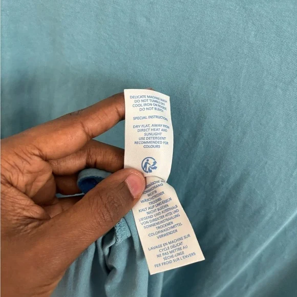 BODEN ADRIANA SOLID BLUE BELTED POCKET DRESS XL #WO163 - Picture 8 of 9